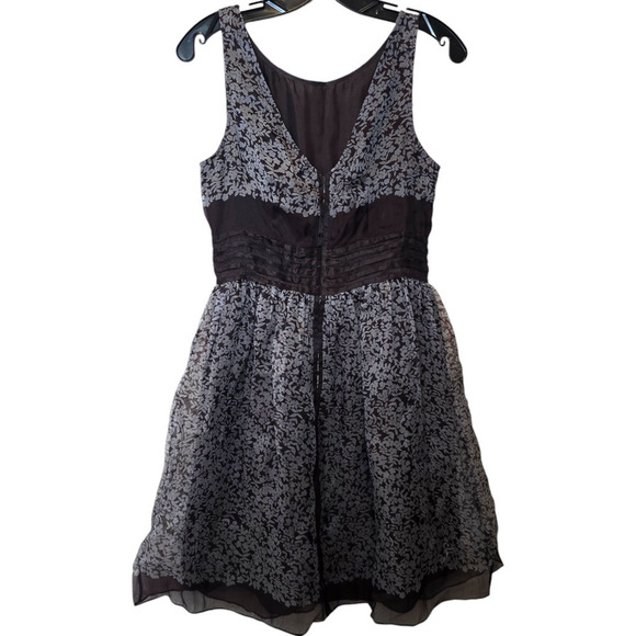 Nwt Leon Max black and gray sleeveless silk dress sz 4 - Picture 3 of 6